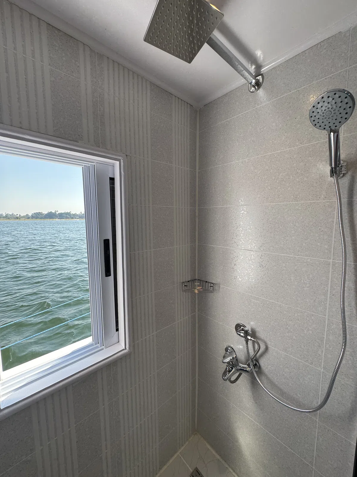 Dahabiya ensuite bathroom aboard Soul of the Nile luxury Nile cruise — 2027 Solar Eclipse trip