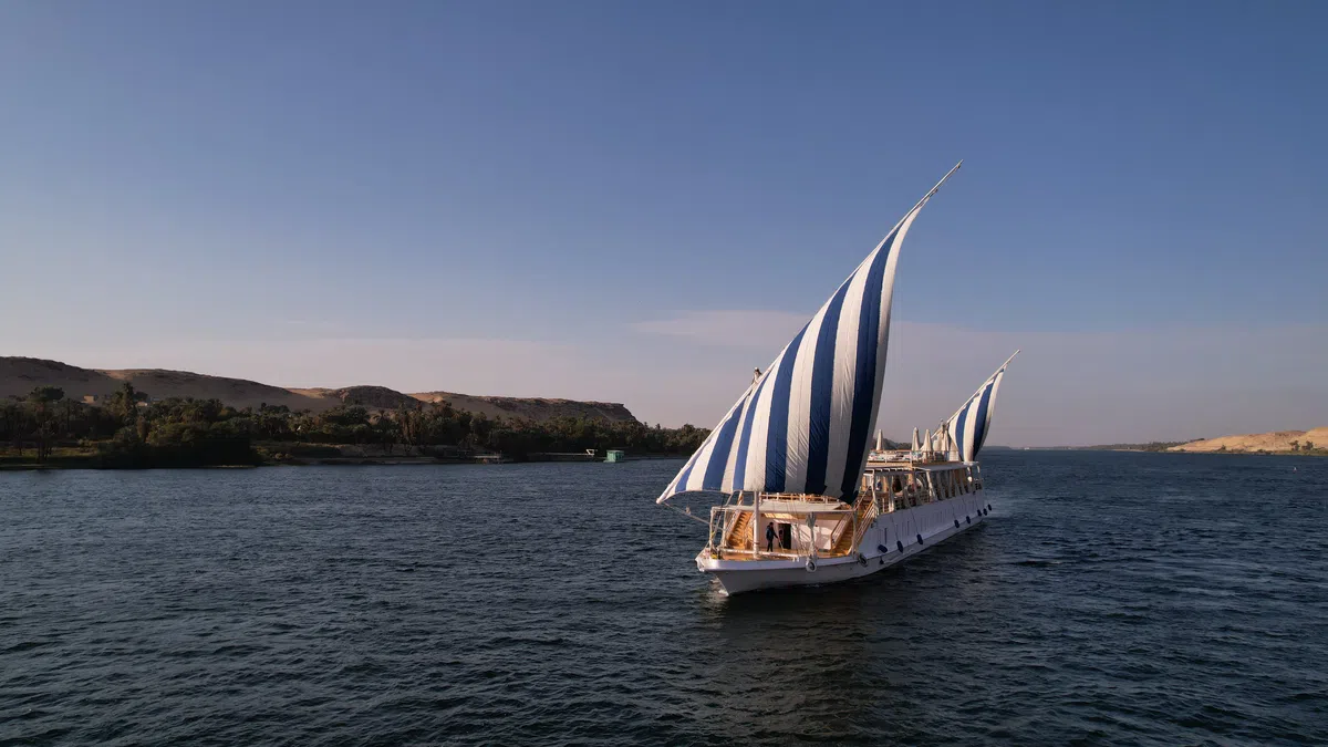 Soul of the Nile Dahabiya aboard Soul of the Nile luxury Nile cruise — 2027 Solar Eclipse trip
