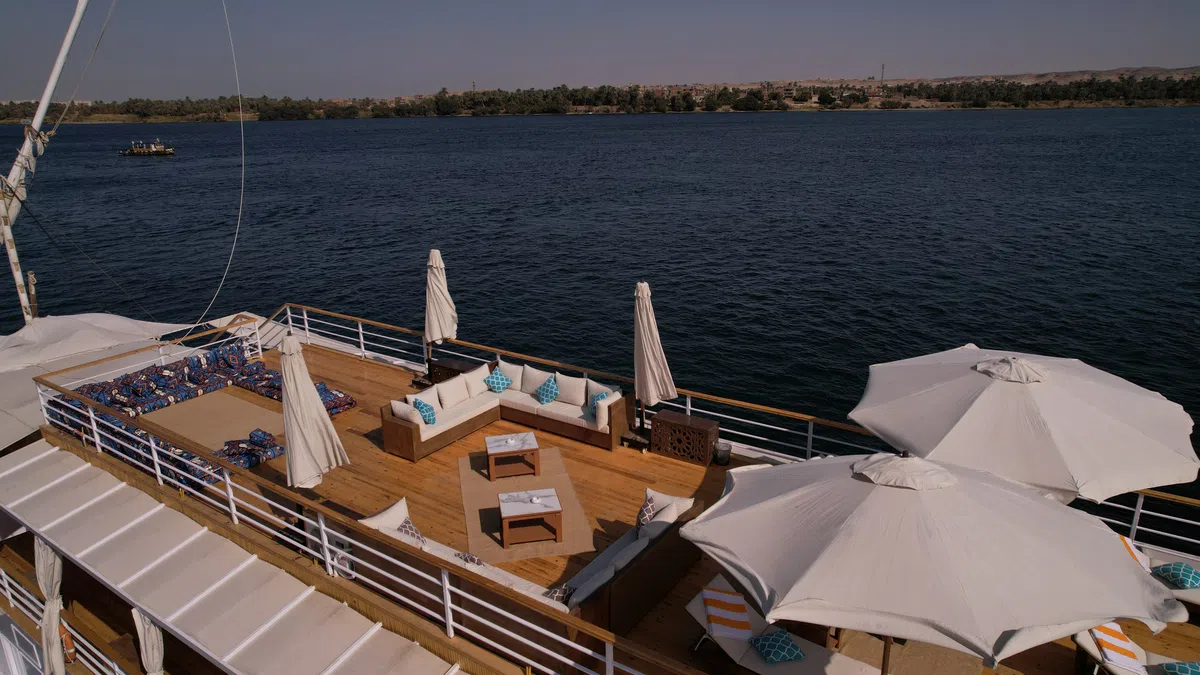 Soul of the Nile Dahabiya aboard Soul of the Nile luxury Nile cruise — 2027 Solar Eclipse trip
